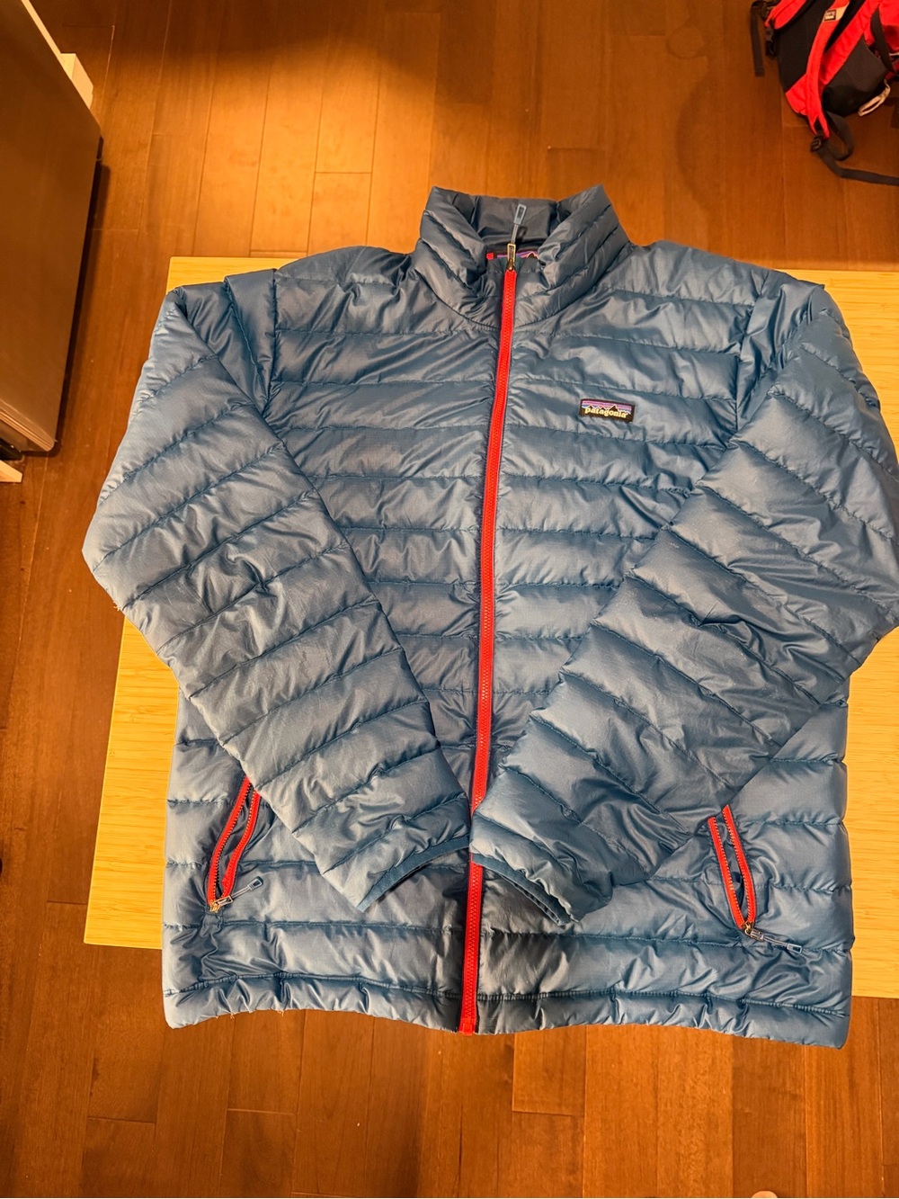 Patagonia Men Down Sweater Size L (Large) Blue Red